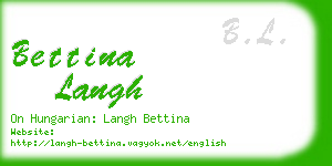 bettina langh business card